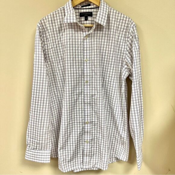 Banana Republic Other - Banana Republic pink/blue button down slim fit. L